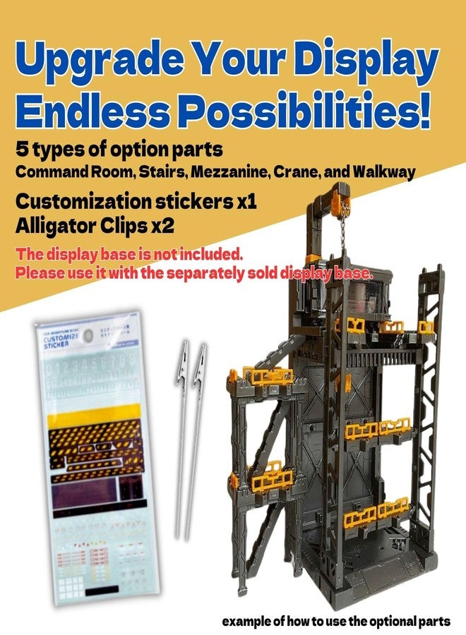 Someie Plastic Model Display Items Set (Plastic Model Interlocking Display Bases Optional Parts Set : 5 Types of Parts, Customization Sticker x1, Alligator Clip Sticks x2) - Image 2